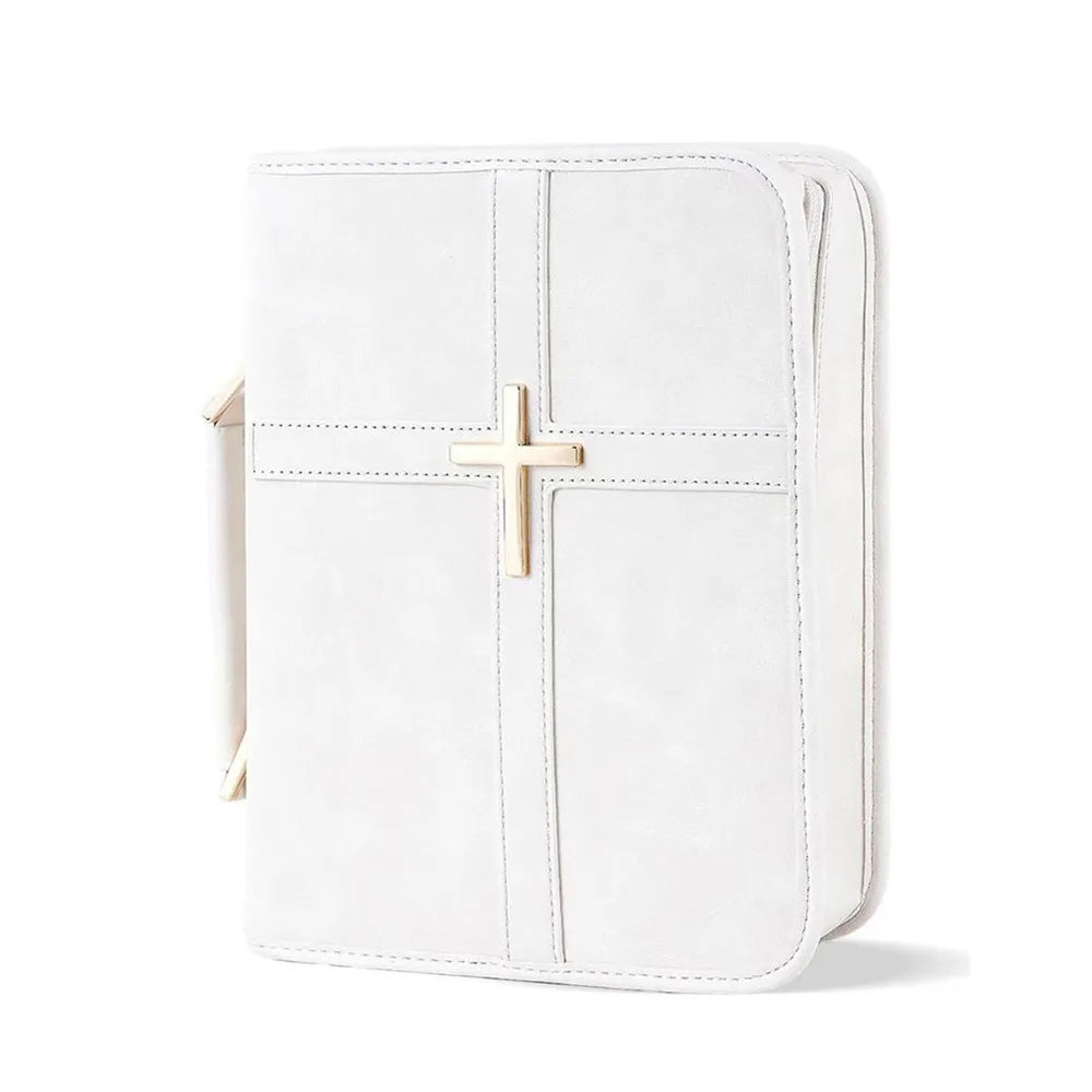 Cross Design Vegan Leather Bible Cover