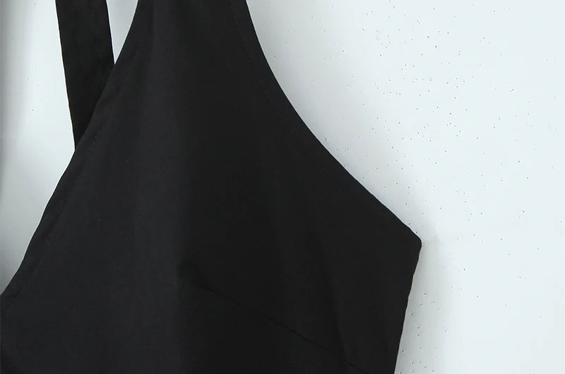 Vintage Halter Backless Midi Dress