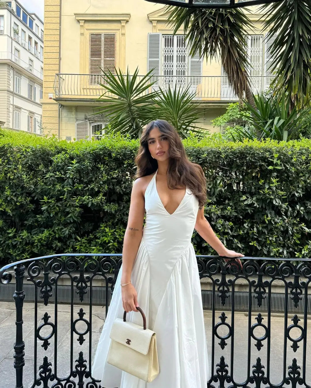 Sexy Backless Halter A-Line Dress