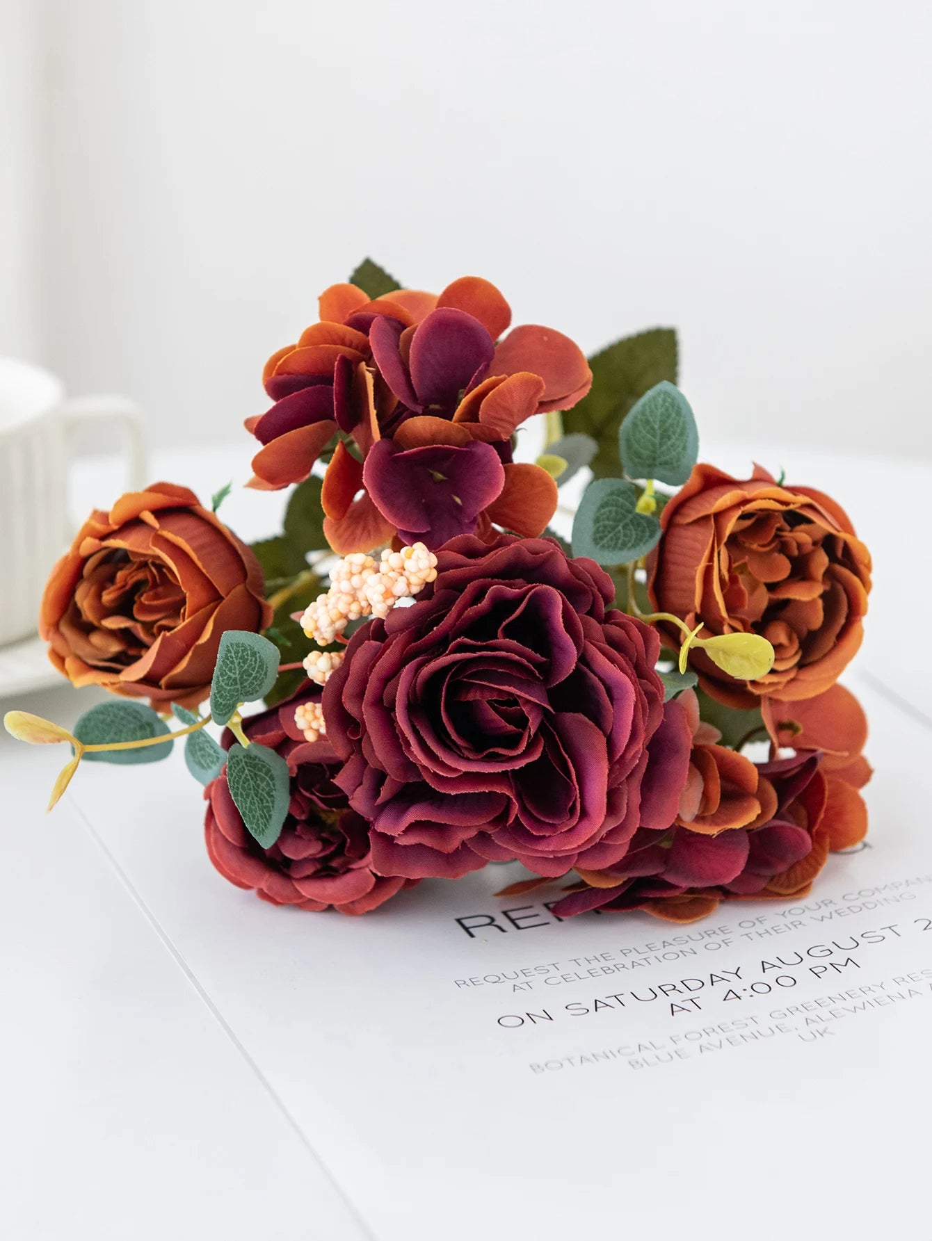 Vintage Silk Peony Bouquet