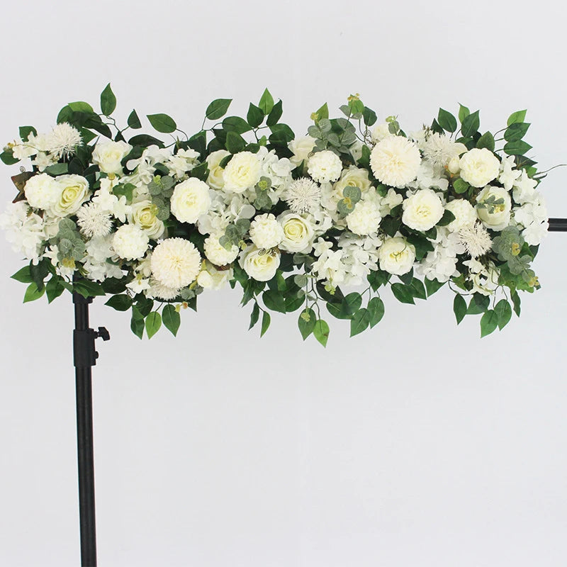 Luxury White Rose Flower Row