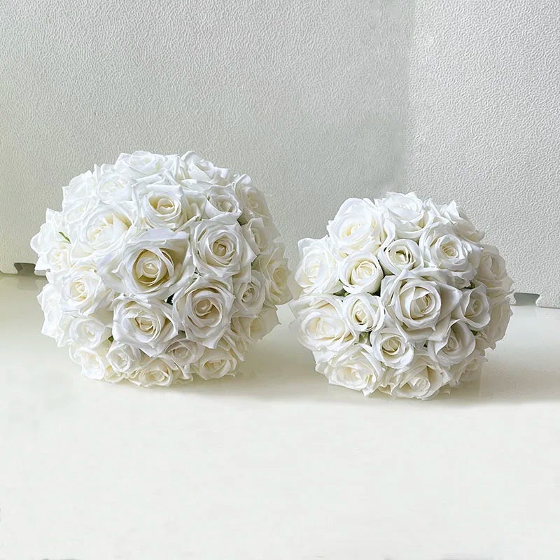 White Silk Wedding Bouquet
