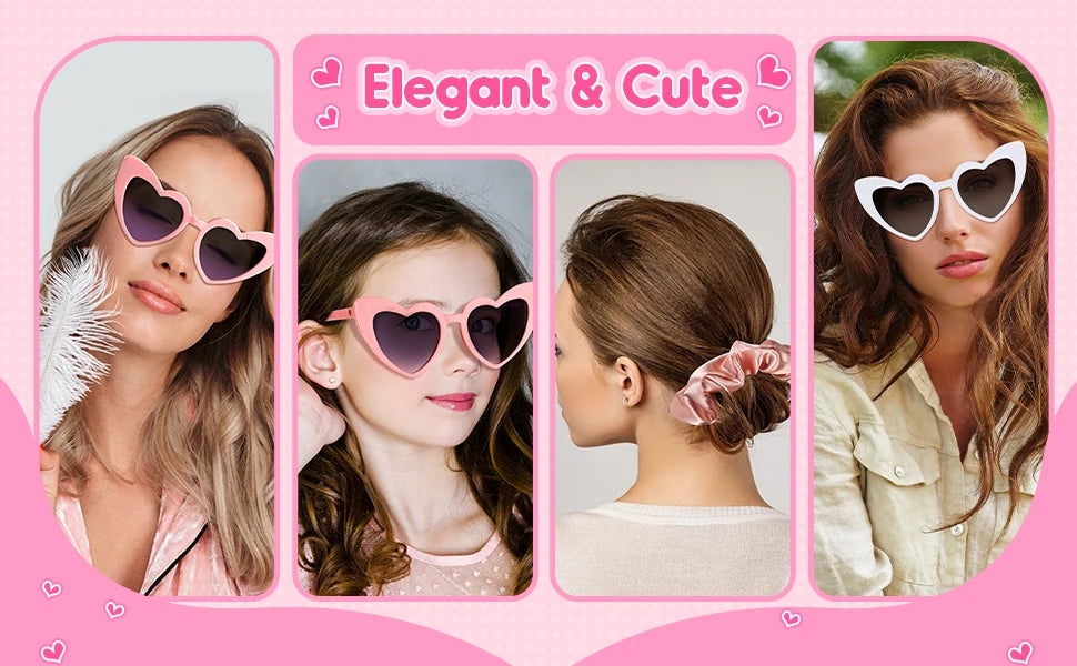 Bachelorette Party Favors Heart Sunglasses Satin Hair Scrunchies Bridesmaid Proposal Box Fillers Bridal Shower Gifts Photo Props